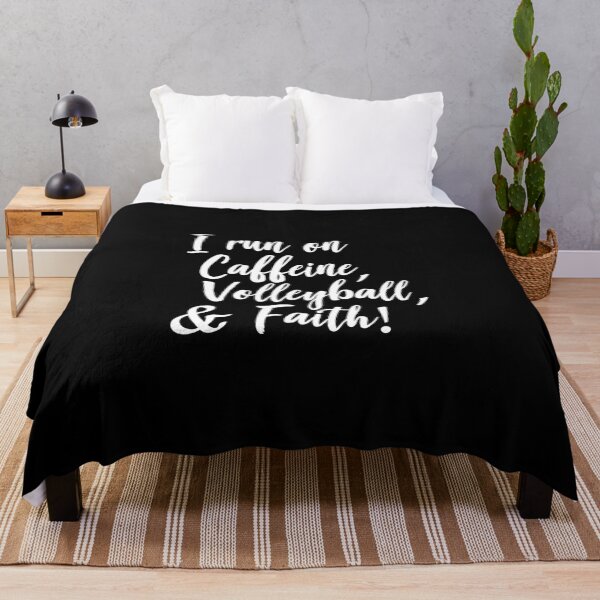 Item preview, I Run On Caffeine Volleyball And Faith Team Jesus Gift Classic T-Shirt designed and sold by ayeshadanaqws.