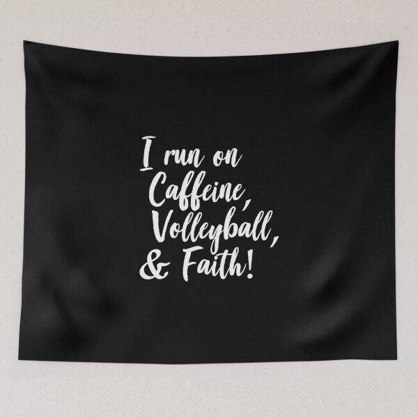 Item preview, I Run On Caffeine Volleyball And Faith Team Jesus Gift Classic T-Shirt designed and sold by ayeshadanaqws.