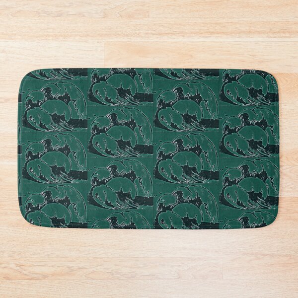 Item preview, Ocean wave, edited drawing, dark emerald designed and sold by MariDaniArt.