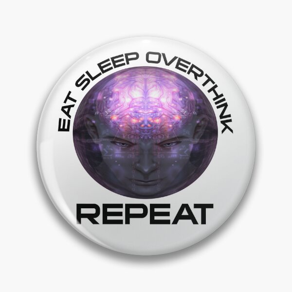 Item preview, Eat Sleep Overthink Repeat - Dark designed and sold by SystemLion.
