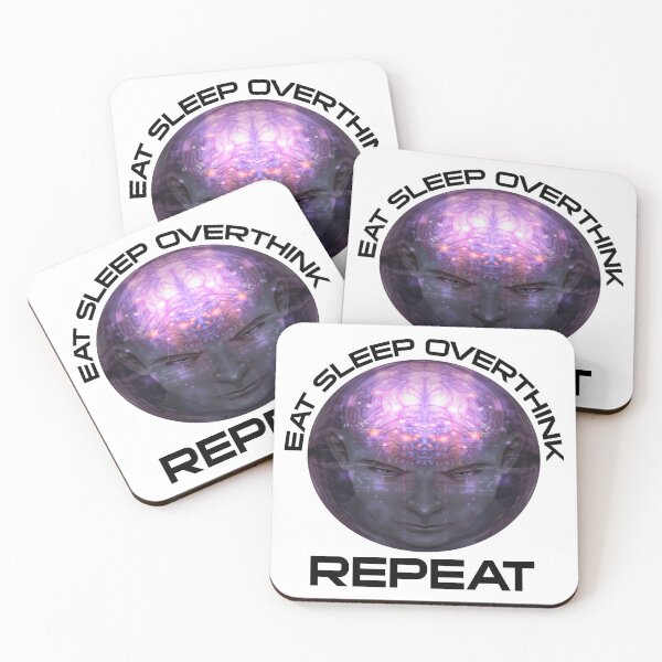 Item preview, Eat Sleep Overthink Repeat - Dark designed and sold by SystemLion.