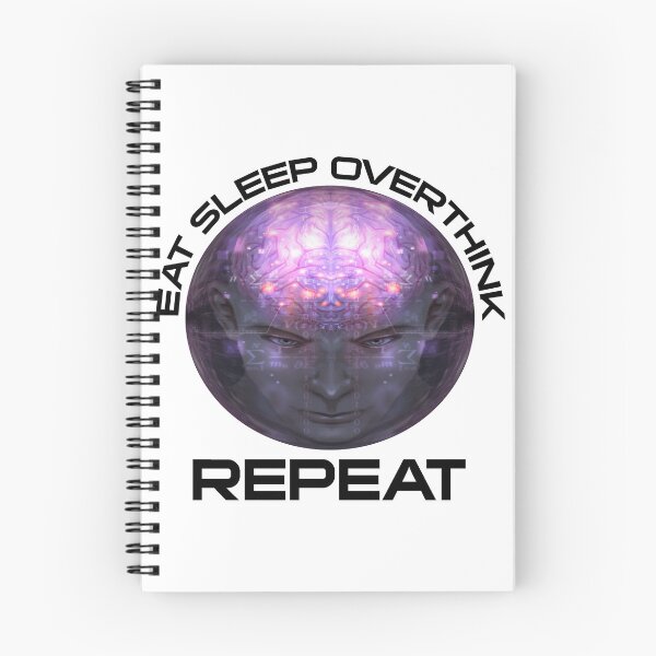 Item preview, Eat Sleep Overthink Repeat - Dark designed and sold by SystemLion.