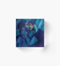 Neon Party Print Acrylic Block