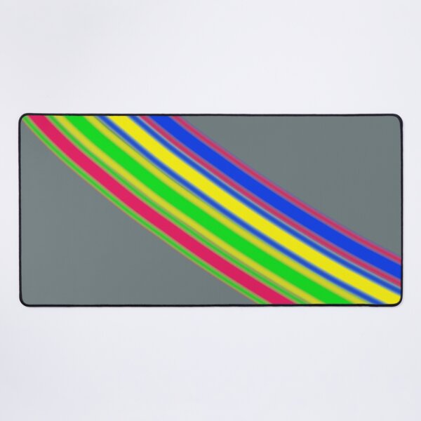 Multi-coloured lines Desk Mat