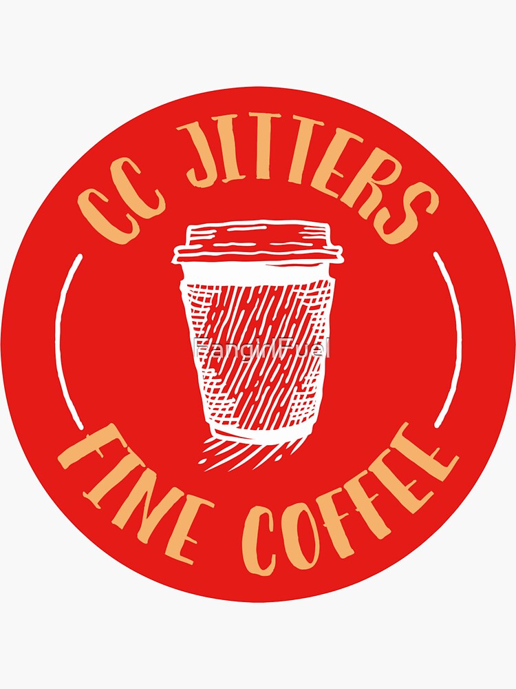 "CC Jitters Fine Coffee" Sticker for Sale by FangirlFuel Redbubble