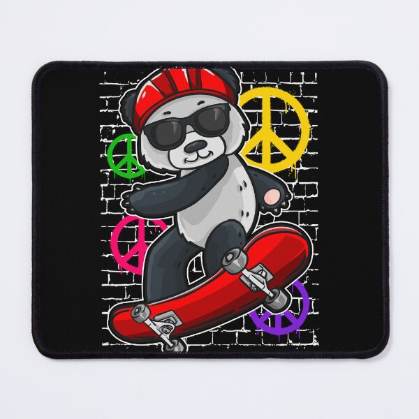 Item preview, Panda Skateboard Tricks Street Design Peace Signs designed and sold by NomYen ..