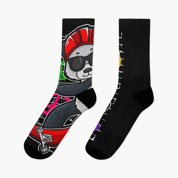 Item preview, Panda Skateboard Tricks Street Design Peace Signs  designed and sold by NomYen ..