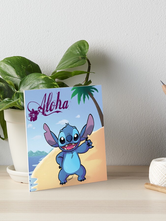 Aloha from Stitch | Art Board Print