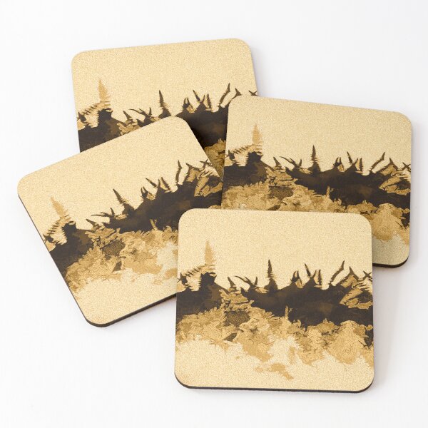 Item preview, Silhouette of golden flower field designed and sold by SulkaCreative.