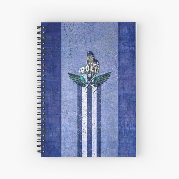 polo player blue Spiral Notebook
