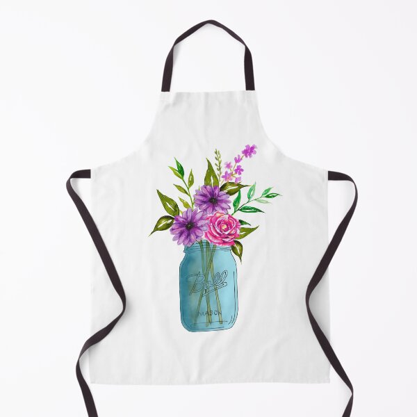 Item preview, Watercolor mason jar with flowers designed and sold by Designs1279.