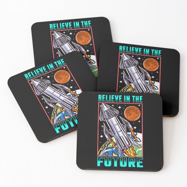 Item preview, Believe In The Future Retro Futuristic Space Art Design With Rocket And Mars  designed and sold by NomYen ..