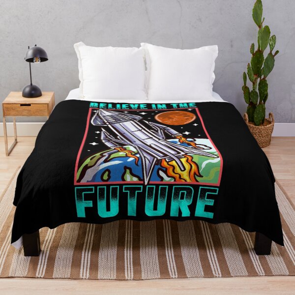 Item preview, Believe In The Future Retro Futuristic Space Art Design With Rocket And Mars designed and sold by NomYen ..