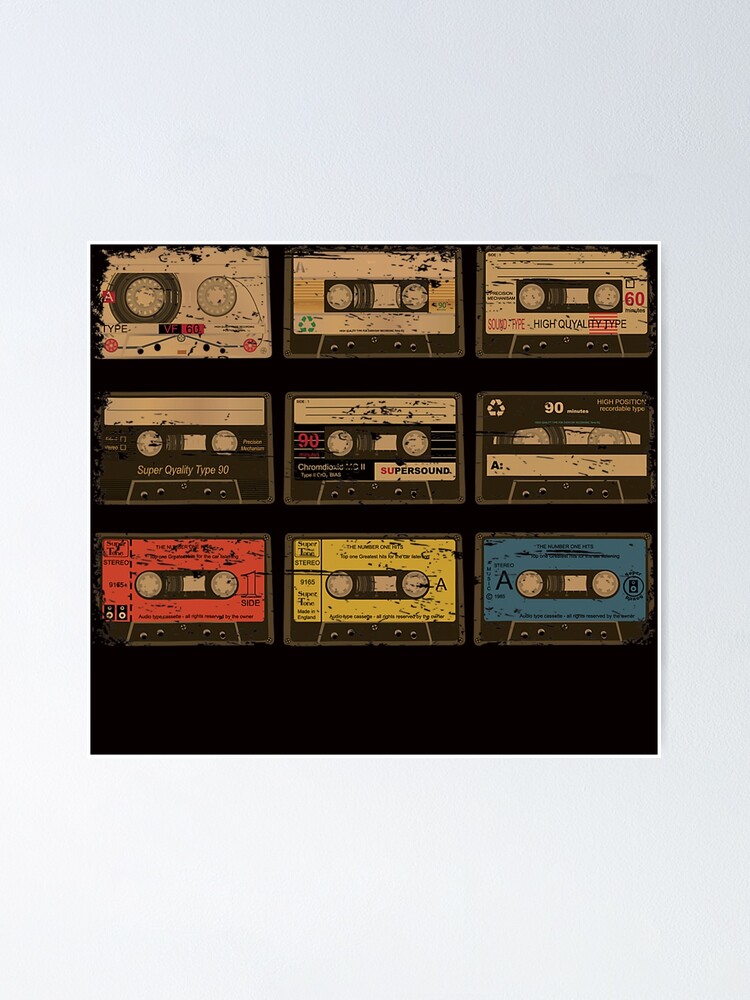 Nine Vintage Cassette Tapes Shirt | Cute Old Cartridges Gift Nine Vintage Cassette Tapes Shirt | Cute Old Cartridges Gift