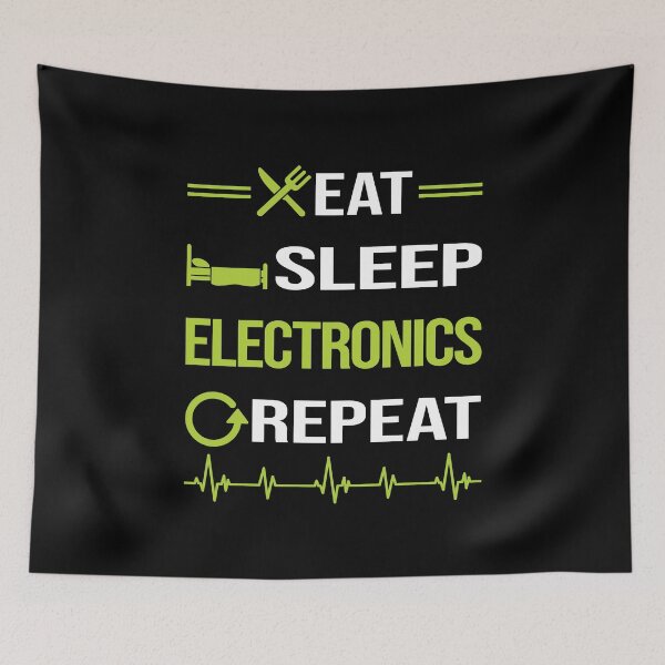 Item preview, Funny Eat Sleep Repeat Electronics designed and sold by HappyTshirt1239.