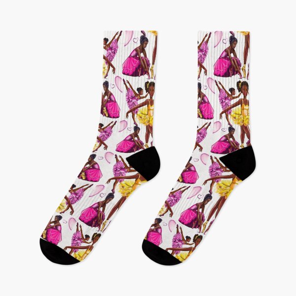 Item preview, Black ballerina girls with corn rows ballet dancing 2 ! beautiful  black girl with Afro hair and dark brown skin wearing a pink tutu.Hair love ! designed and sold by Artonmytee.