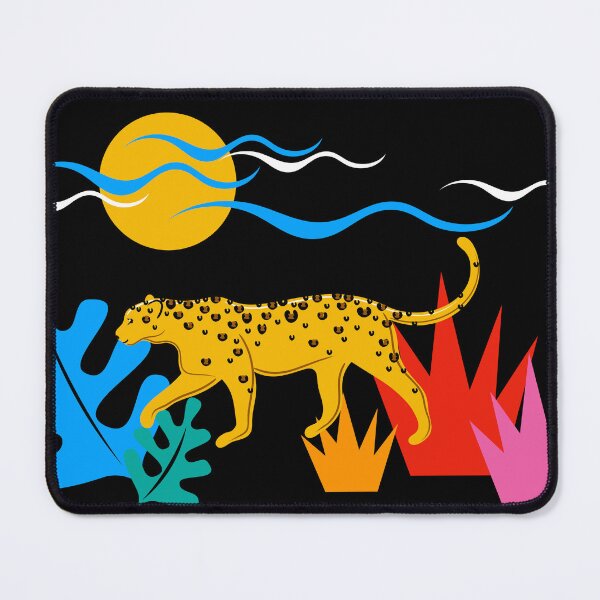 Item preview, Walking Leopard Illustration ( black background ) designed and sold by Adam Regester.