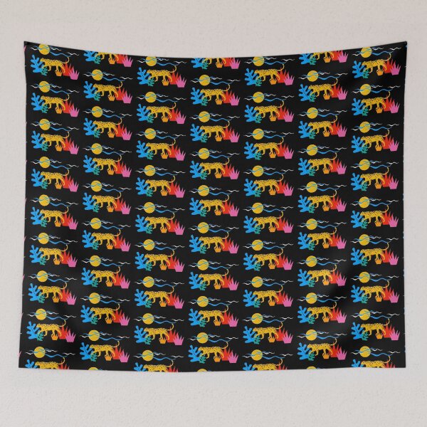 Item preview, Walking Leopard Illustration ( black background ) designed and sold by Adam Regester.