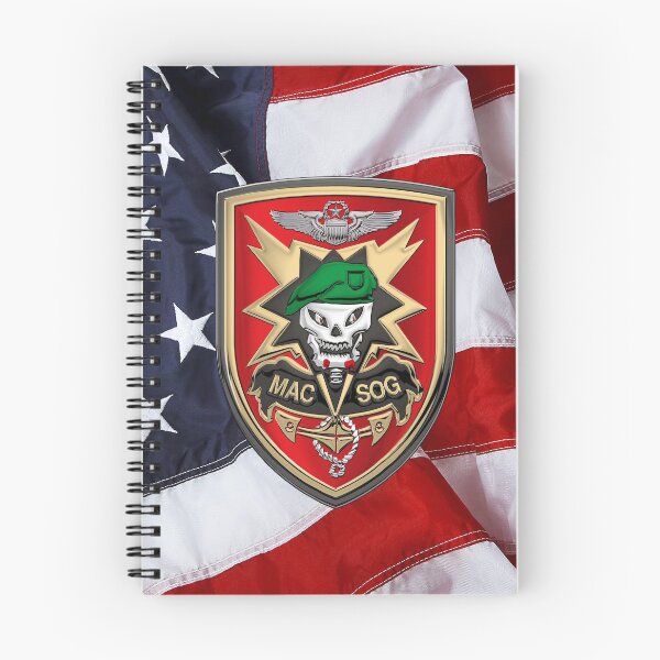 Item preview, Military Assistance Command, Vietnam - Studies and Observations Group - MACV-SOG Patch over U.S. Flag designed and sold by Serge Averbukh Art Studio.