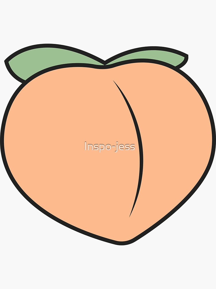 "peach emoji" Sticker by Inspojess Redbubble