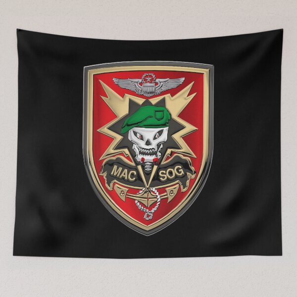 Item preview, Military Assistance Command, Vietnam Studies and Observations Group - MACV-SOG Patch over Black Velvet designed and sold by Serge Averbukh Art Studio.