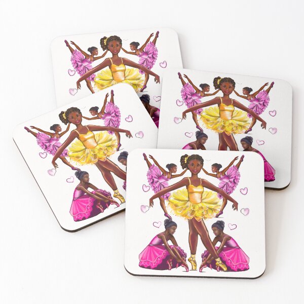 Item preview, African American, Black ballerina girls natural Afro hair corn rows ballet dancing 2 ! Dance designed and sold by Artonmytee.