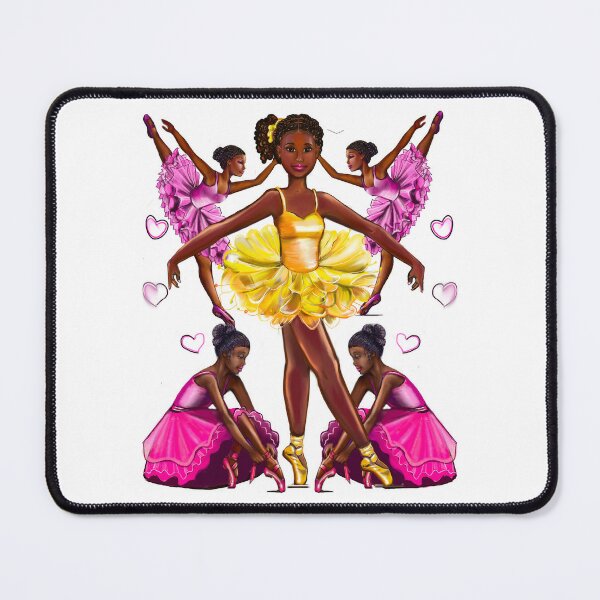 Black Ballerina Princess Wall Art Little Girl