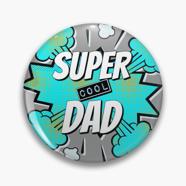 Item preview, Turquoise Comic Book Style Super Cool Dad, Great Design For Cool Dads, Perfect For Father's Day designed and sold by TrulyEpoque.
