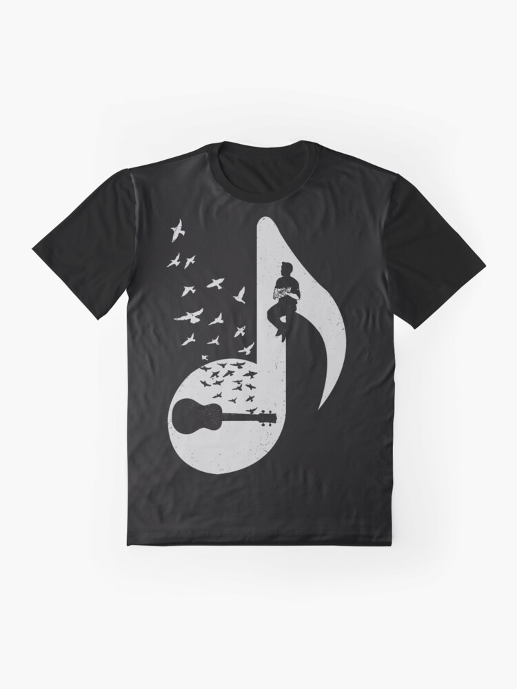 Alternate view of Musical note - Ukulele Graphic T-Shirt