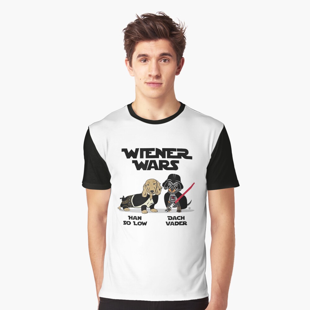 Wiener Wars Funny Dachshund  Oversized T-Shirt