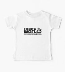 Camiseta para bebés Panda: No soy racista, soy negro, blanco y asiático