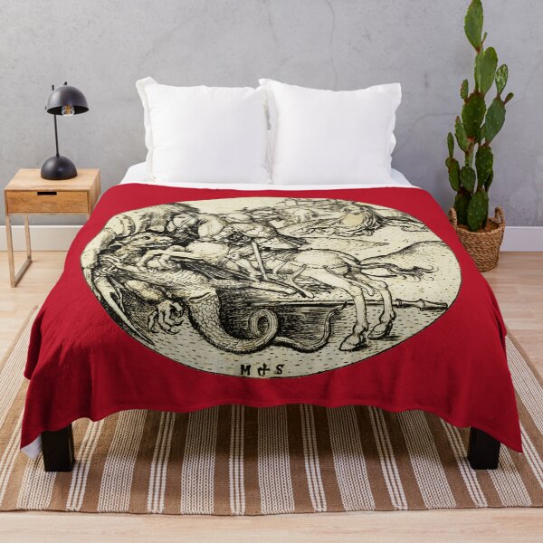 Item preview, ST. GEORGE COMBATTING DRAGON in Black White Red by Martin Schongauer designed and sold by BulganLumini.