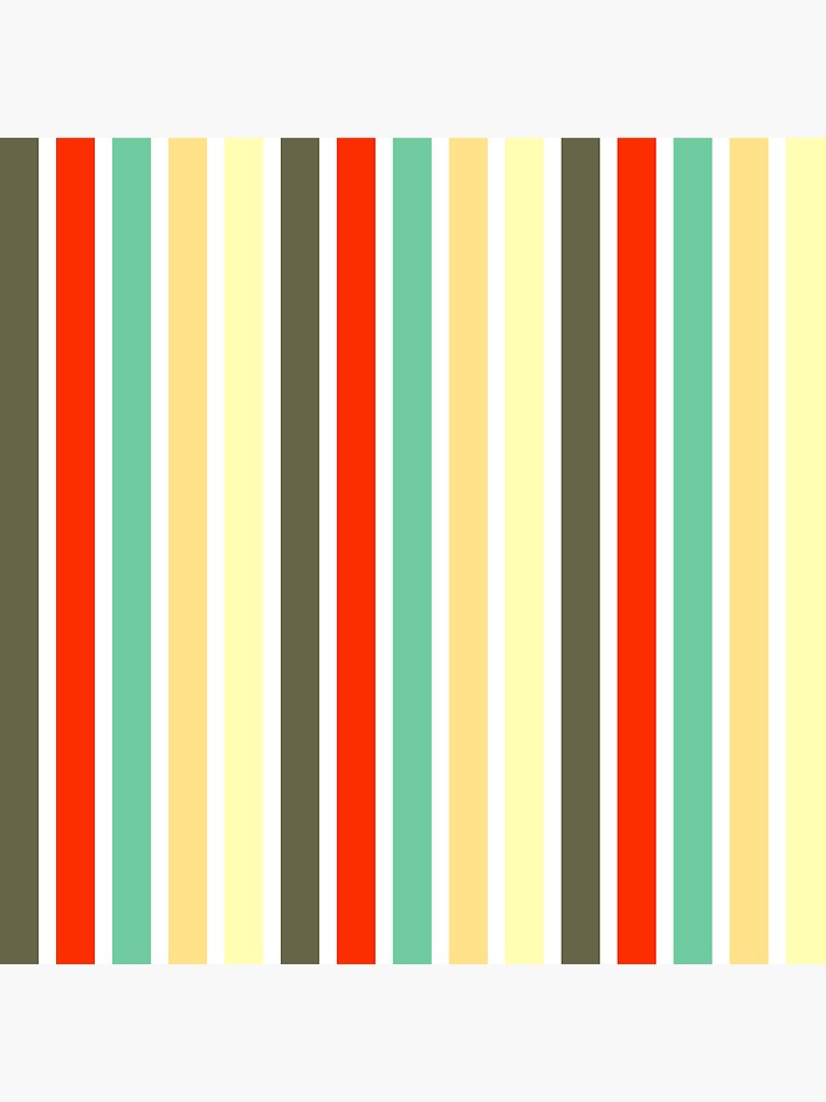 "Vertical Stripes in Muted Retro Colors" Sticker for Sale by
