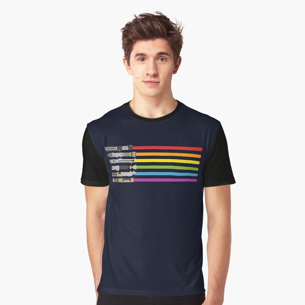 rainbow lightsaber shirt