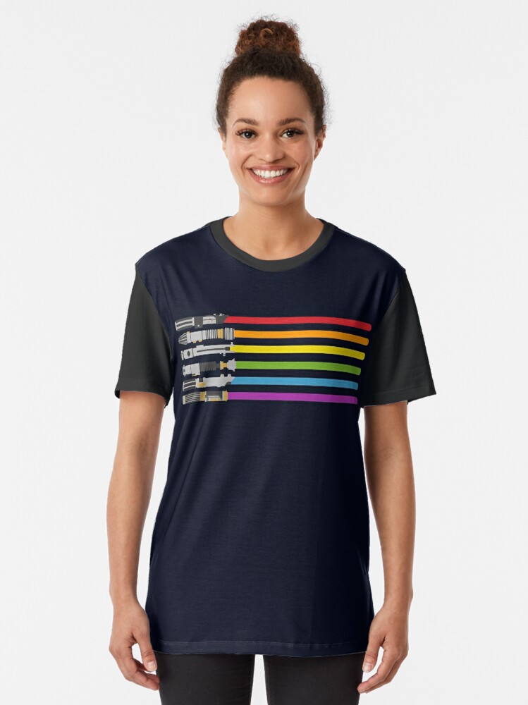 lightsaber rainbow shirt