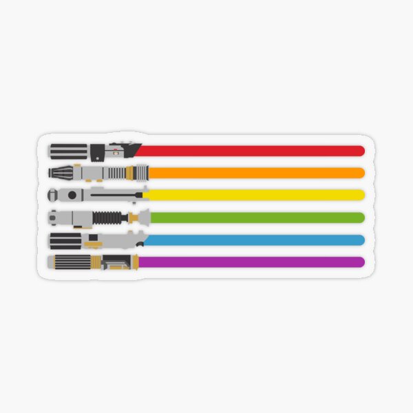 Item preview, Lightsaber Rainbow designed and sold by halfabubble.