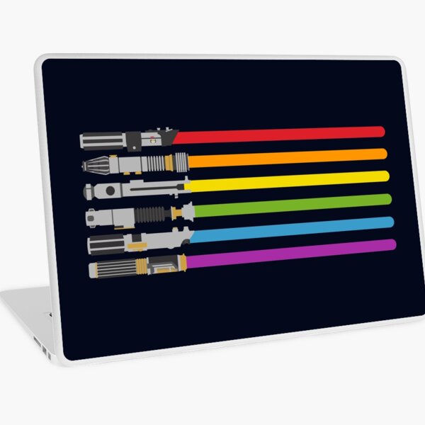 Lightsaber Rainbow Laptop Skin