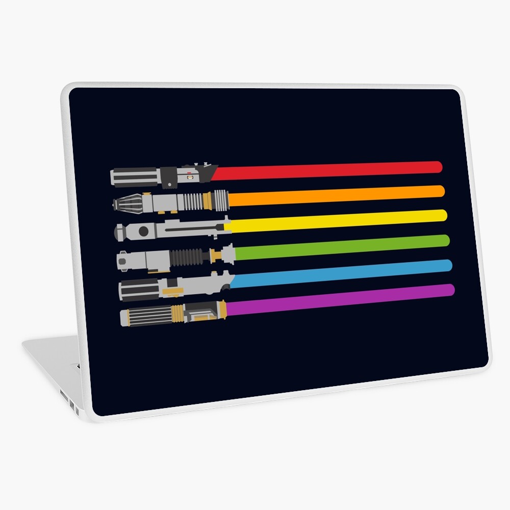 Lightsaber Rainbow Laptop Skin
