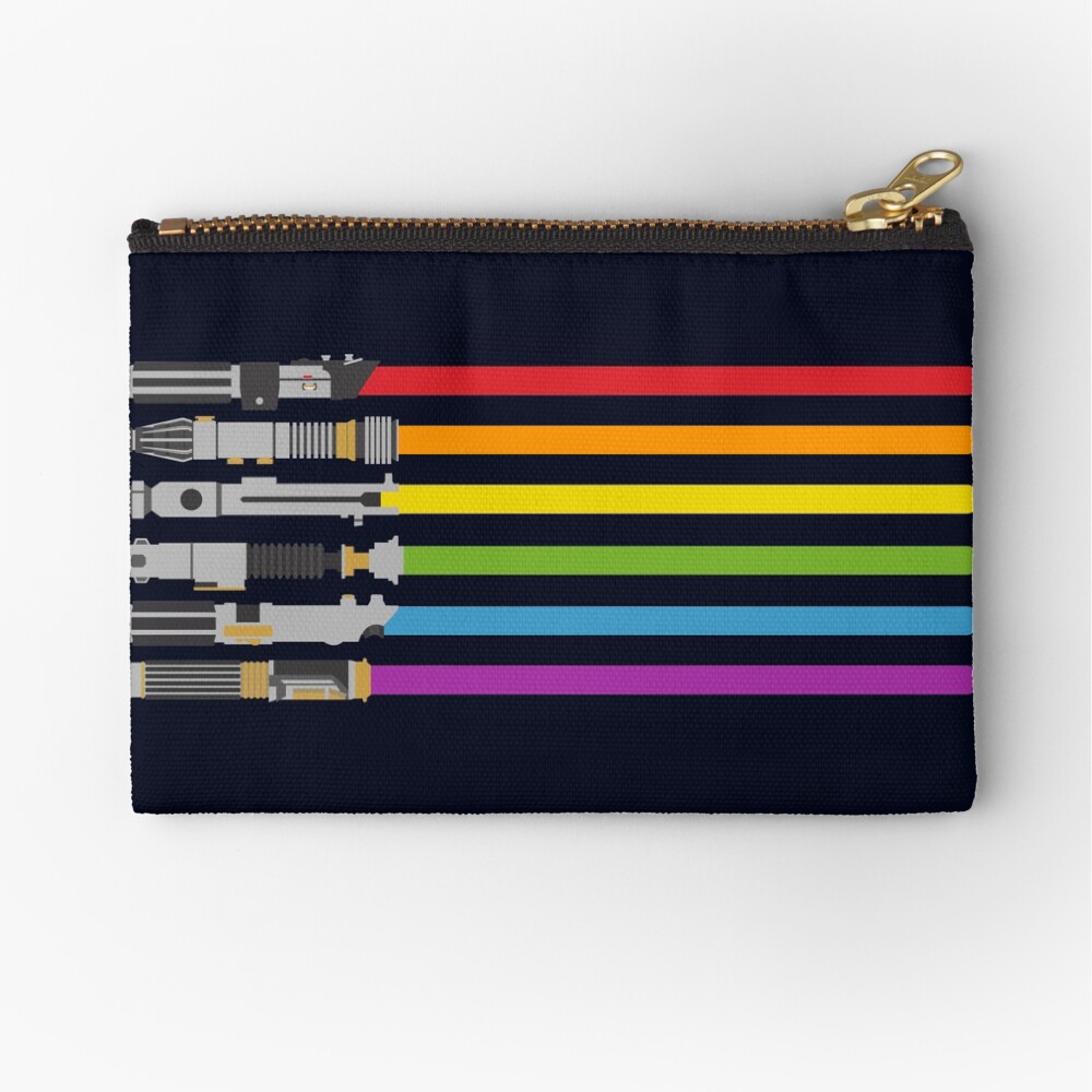 Lightsaber Rainbow Zipper Pouch