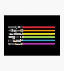 Lightsaber Rainbow Photographic Print