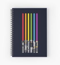 Lightsaber Rainbow Spiral Notebook