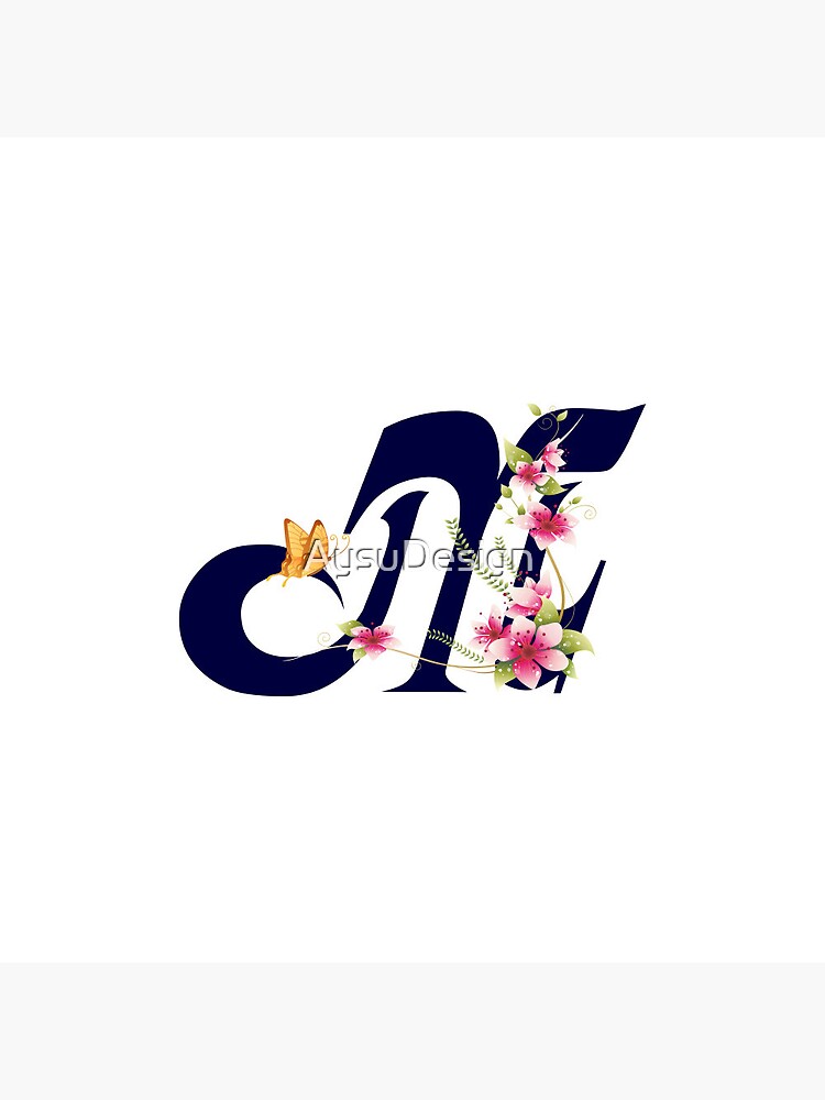 Y - Monogram with flowers and butterflies Elegance in Bloom Sticker for  Sale by AysuDesign