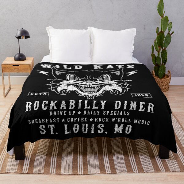 Item preview, Wild Katz, Rockabilly Diner, 1950s, Rock n Roll, Vintage Rock n Roll Cafe Promo Design designed and sold by Proverbial Wisdom Design.
