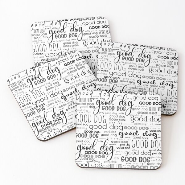 Item preview, Good Dog Cute Typography for Good Dogs or Confused Cats Black and White designed and sold by kierkegaard.