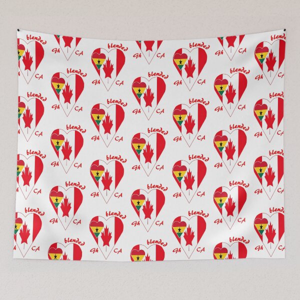 Item preview, Ghanaian and Canadian hearts together designed and sold by WhoWeAre.