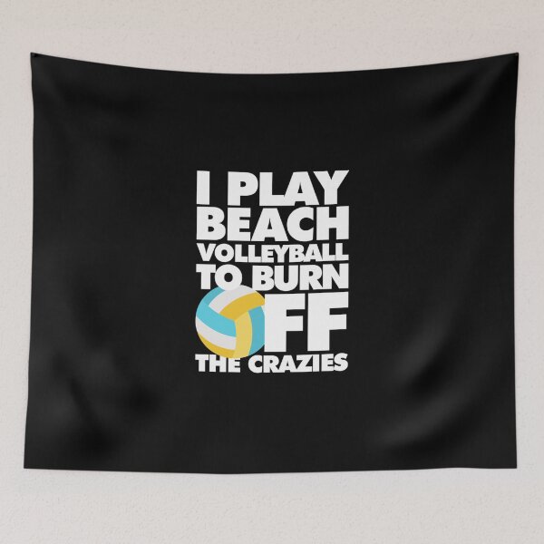 Item preview, I Play Beach Volleyball To Burn Off The Crazies Funny Sports Classic T-Shirt designed and sold by ayeshadanaqws.