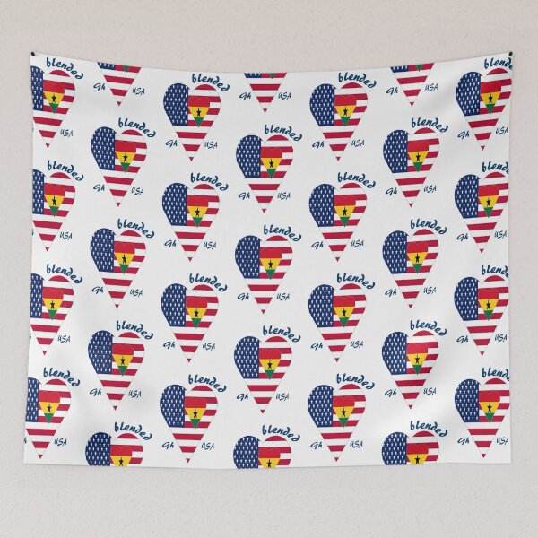 Item preview, Ghanaian and American hearts together designed and sold by WhoWeAre.
