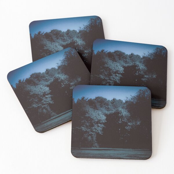 Item preview, dazecore aesthetic trail landscape photography grunge vintage blue bunch of trees beautiful sky darker designed and sold by sielexis.