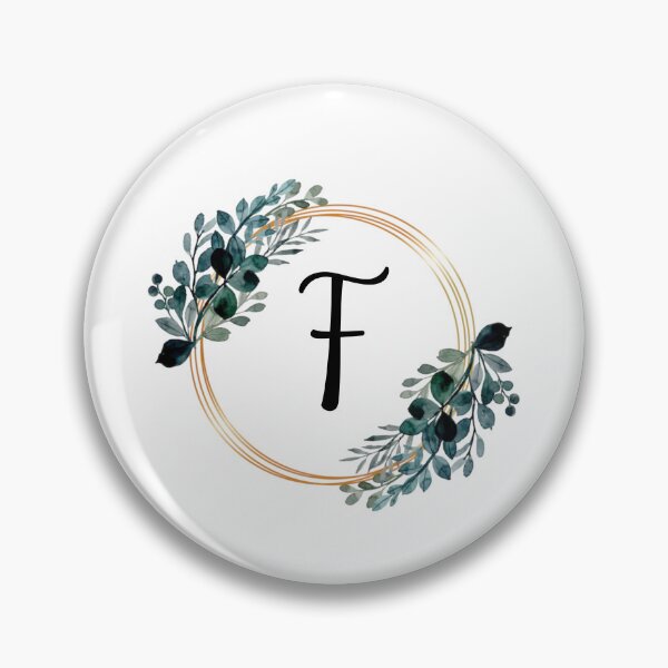 Item preview, Monogram Letter F | Laurels with Gold Borders designed and sold by JustSeasons.