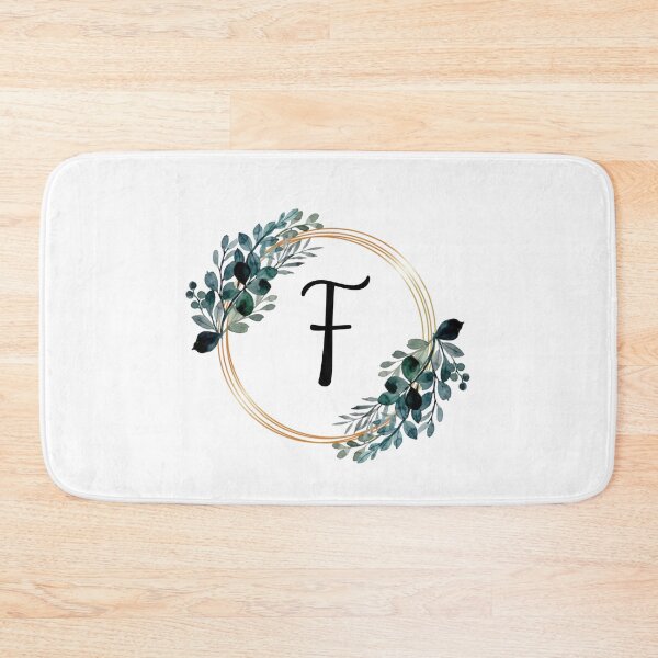 Item preview, Monogram Letter F | Laurels with Gold Borders designed and sold by JustSeasons.